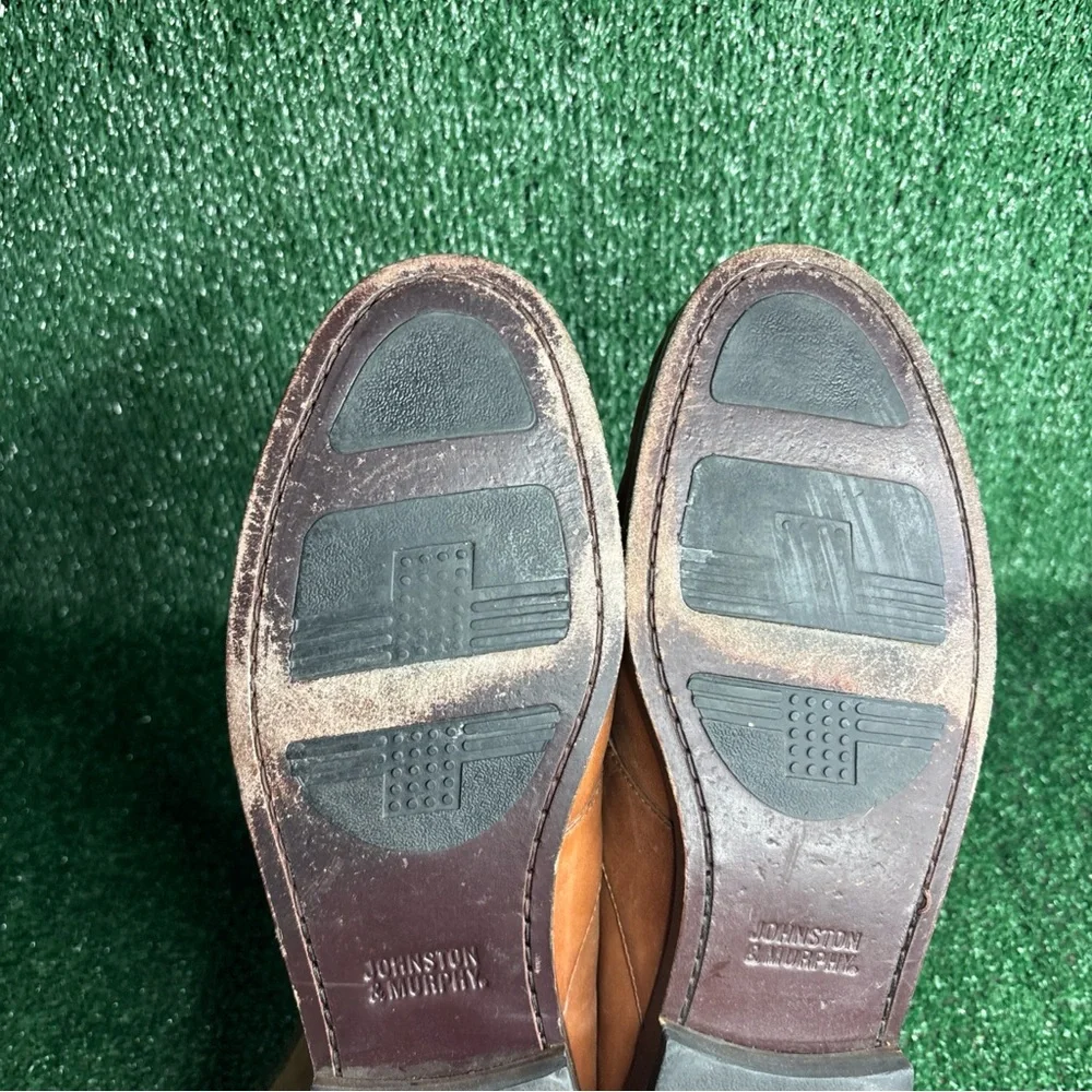 Johnston & Murphy Slip On Tassel Dress Loafers‎ Brown Mens Size 11.5 M